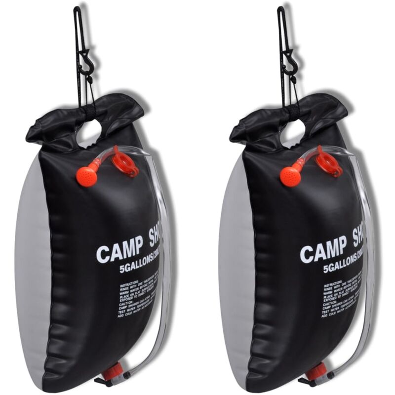 foto del prodotto docce solari da campeggio 2 pz 20 l - vidaxl