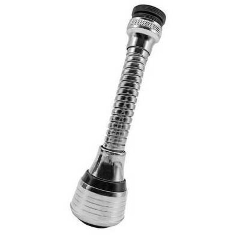 foto del prodotto doccetta aeratore per lavello, attacco m22 m24 x 150 mm, getto a due funzioni e rotante a 360 . dianflex misura m22 m24