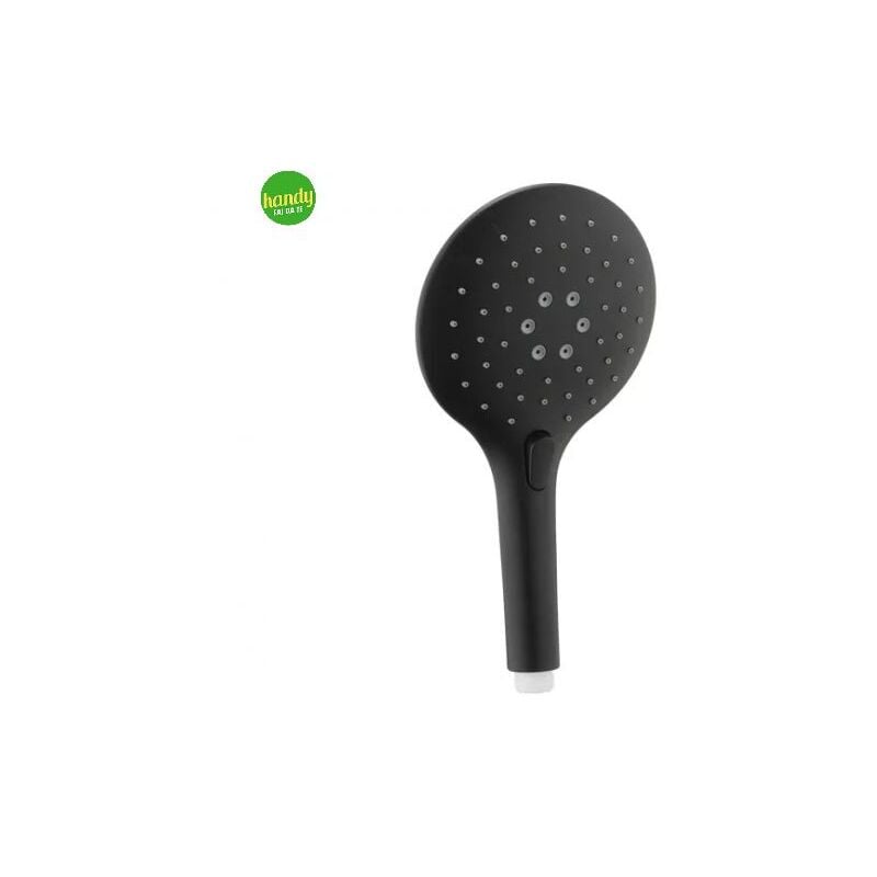 foto del prodotto doccetta ambra bathroom black sun tonda multifunzione 3 getti nera opaca