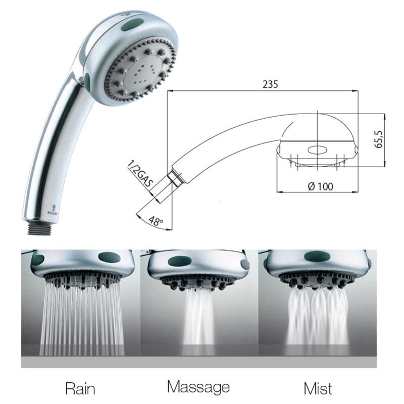 foto del prodotto doccia 3 getti fresh 100 mm b00043000235005