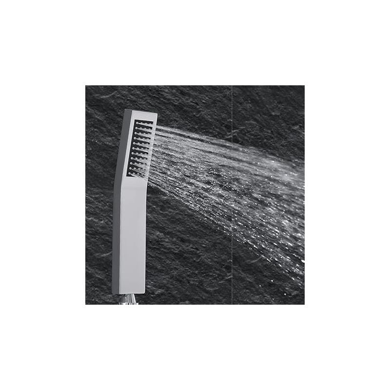 foto del prodotto doccia a mano moderna soffione doccia a cascata ad alta pressione soffione doccia anticalcare ugelli a risparmio idrico soffione doccia rettangolare