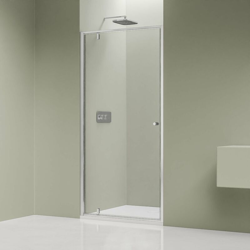 immagine 0 del prodotto doccia a nicchia con porta girevole nt604 flex 6 mm di vetro nano trasparente colore del profilo selezionabile 1000mm, cromo