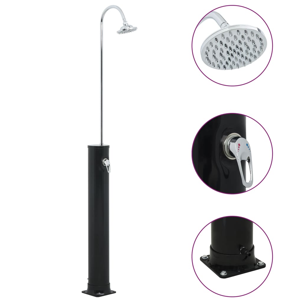 foto del prodotto doccia ad energia solare nera 214 cm 20 l cod mxl 38634