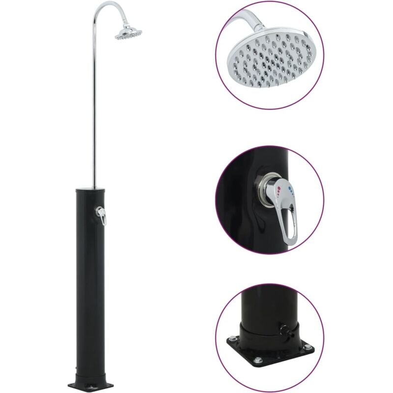 foto del prodotto doccia ad energia solare nera 214 cm 20 l vidaxl