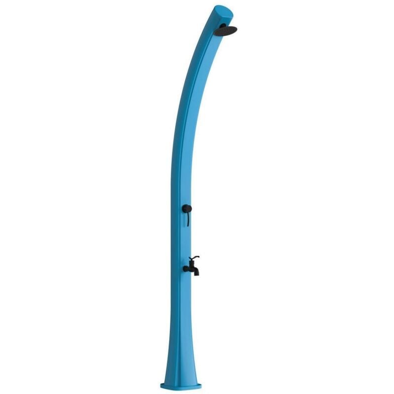 foto del prodotto doccia blu acqua calda dal sole cm 20x21x226 mpc docciasolare rio blu blackmatt