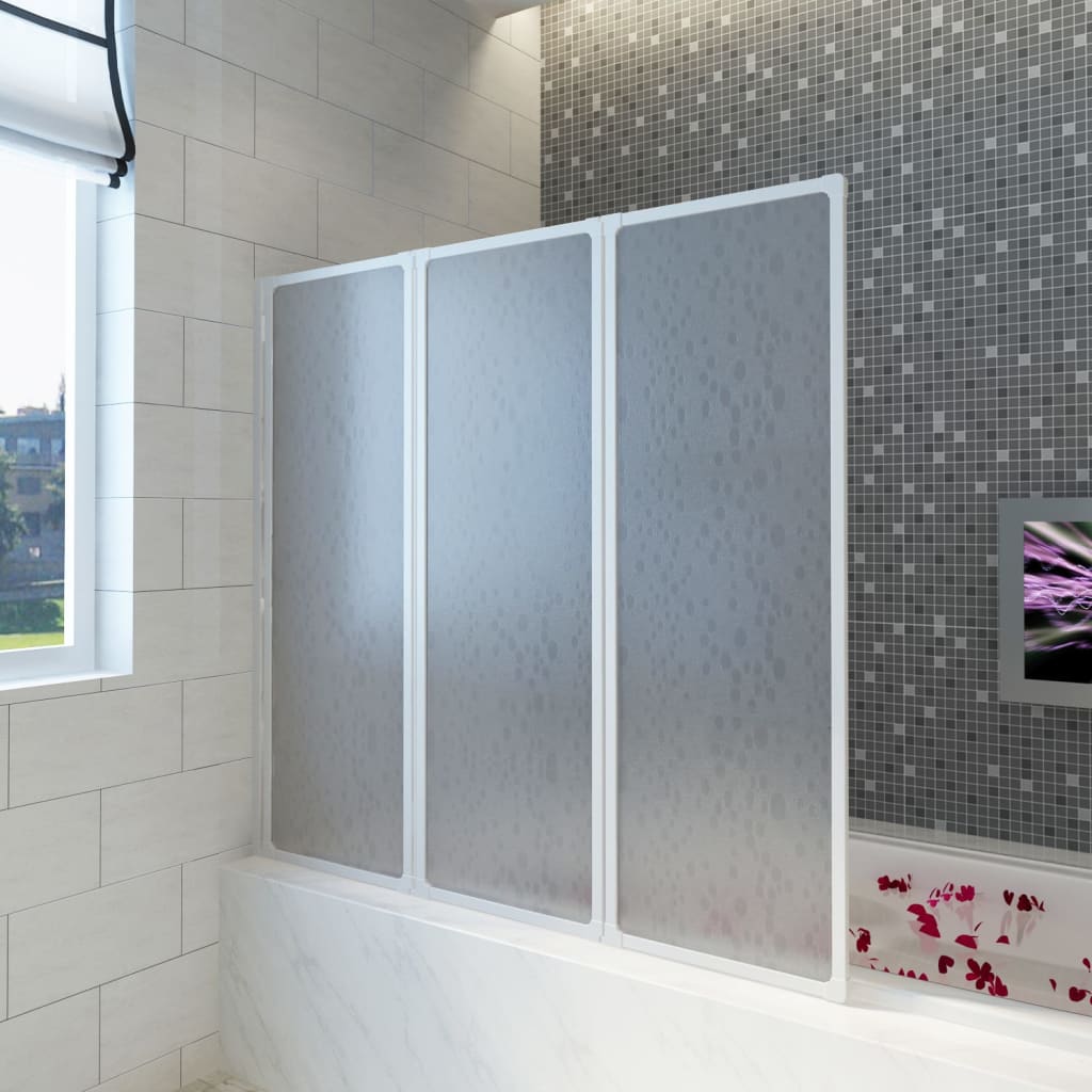 foto del prodotto doccia da bagno a parete 117 x 120 cm 3 pannelli pieghevoli cod mxl 53964