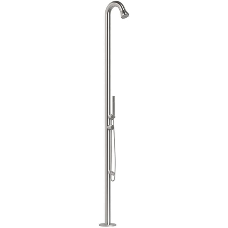 foto del prodotto doccia da esterno acqua calda e fredda cm 228,9x18x25 sined doccia bosa inox