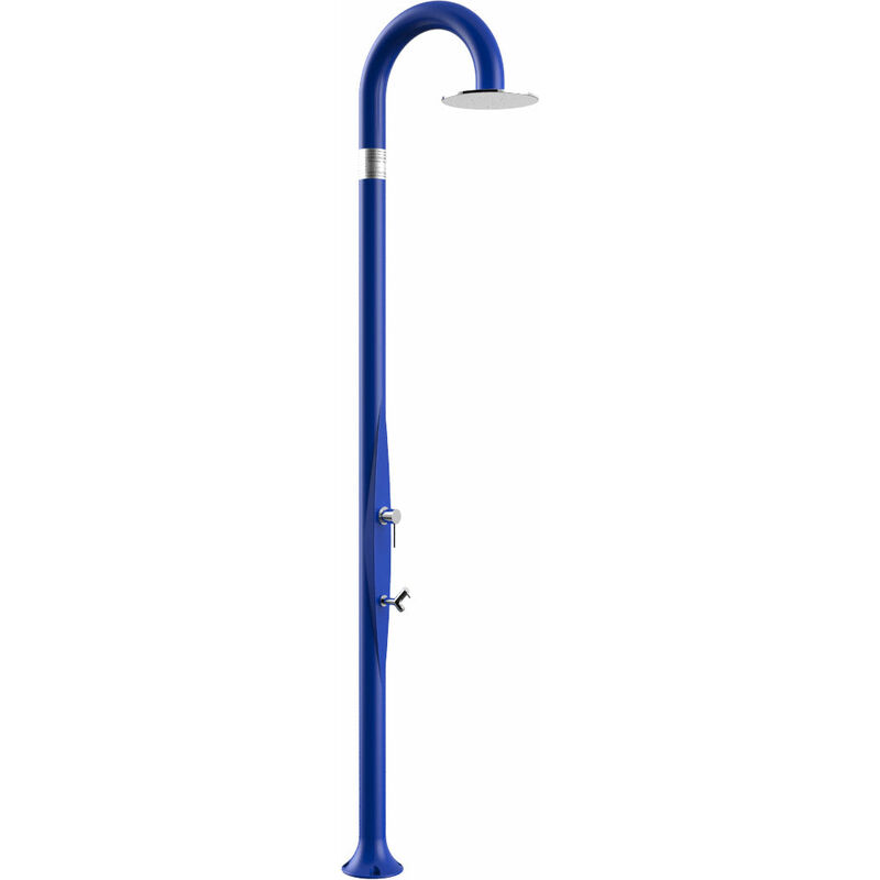 foto del prodotto doccia da esterno giardino miscelatore e lavapiedi arkema funny yin blu