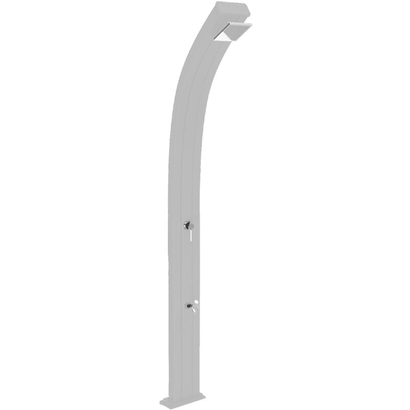 foto del prodotto doccia da esterno giardino miscelatore e lavapiedi arkema spring bianco crema