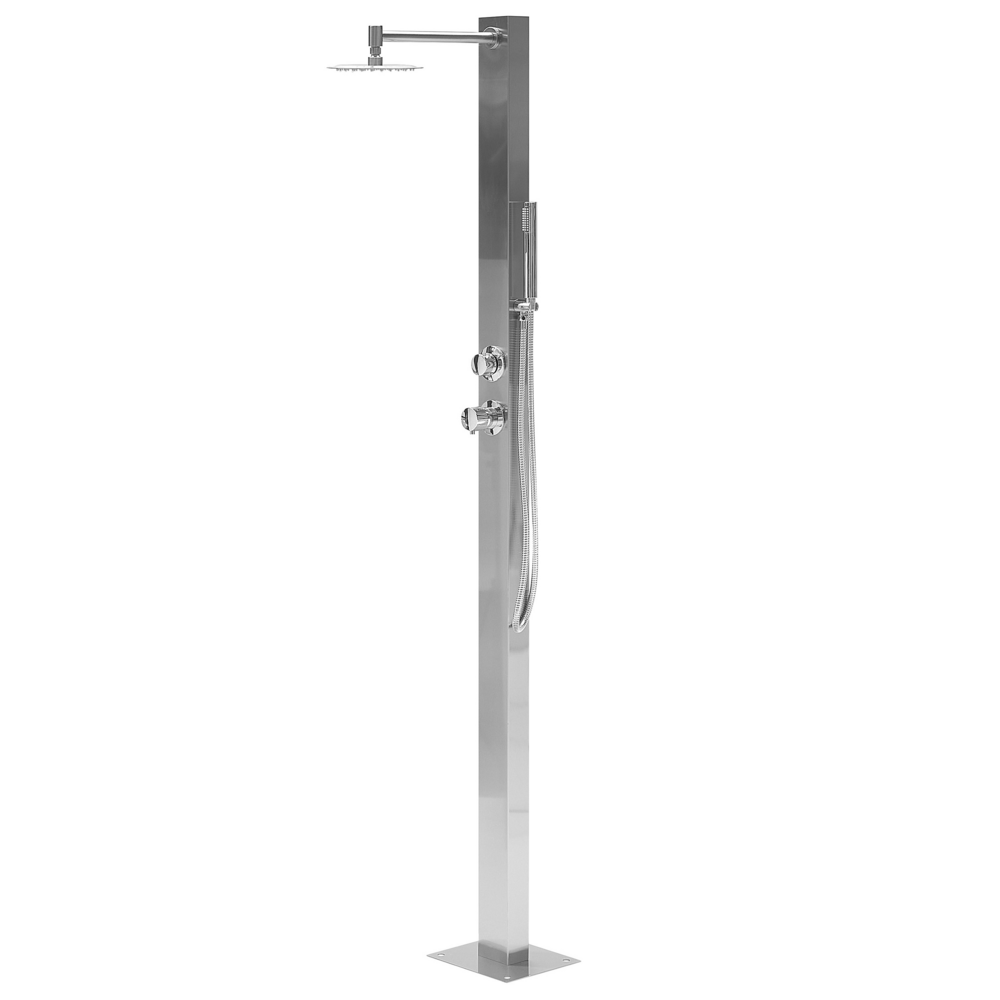 foto del prodotto doccia da esterno moderna in pvc argento giardino esterno glamour moderna