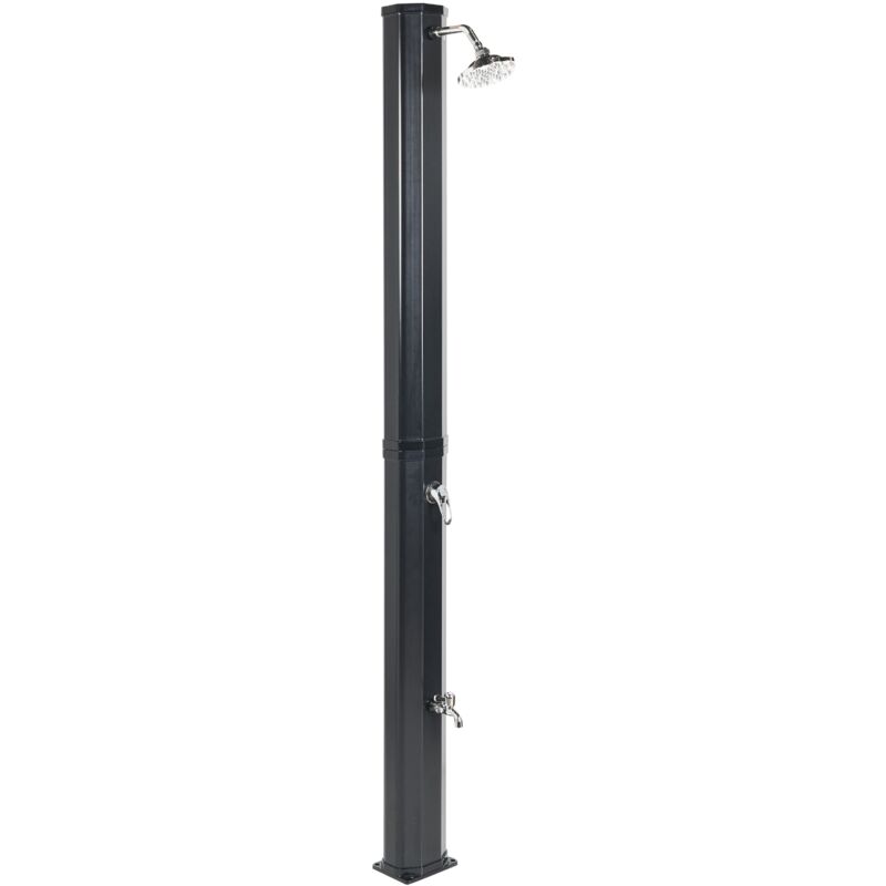 foto del prodotto doccia da esterno set di miscelatori da giardino moderni in pvc ad energia solare nero topocalma