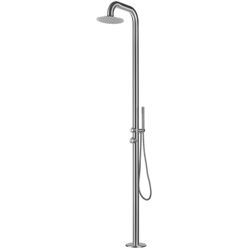 foto del prodotto doccia da esterno sunny a pavimento inox outdoor acqua calda e fredda