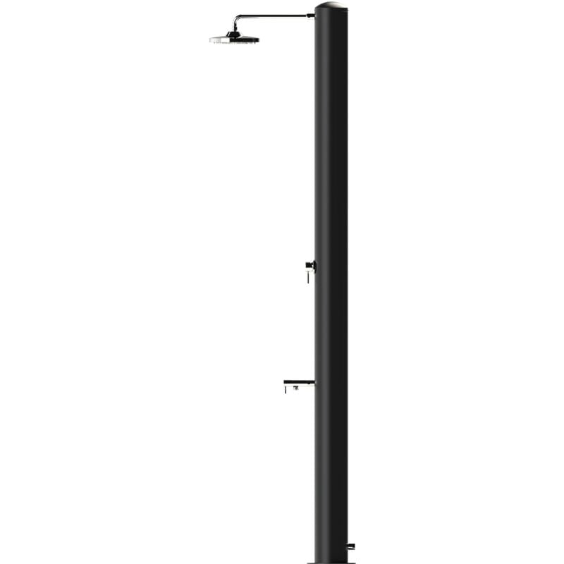 foto del prodotto doccia da giardino acciao inox nera cm 218x37x13 sined doccia solare rimini nera
