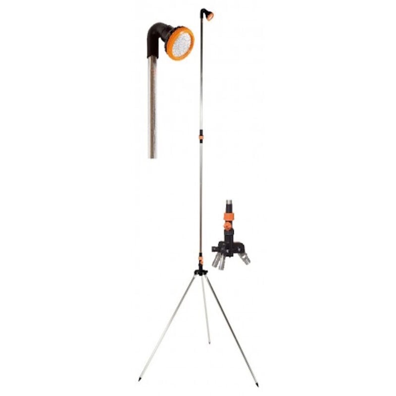 foto del prodotto doccia da giardino alluminio gf g.f. delux con 3 piedi altezzza 2 mt