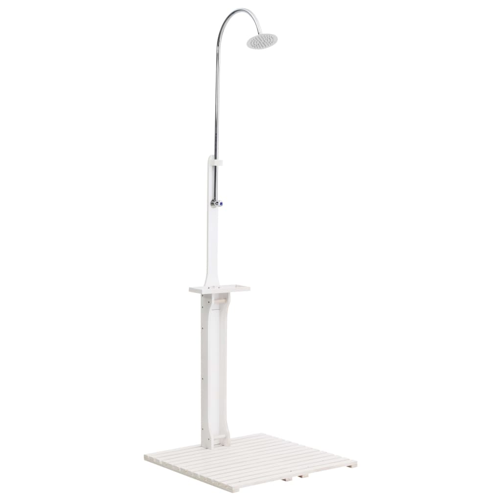 foto del prodotto doccia da giardino bianca in legno cod mxl 42399