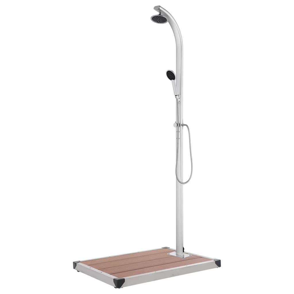 foto del prodotto doccia da giardino con base marrone 220 cm in alluminio cod mxl 53841