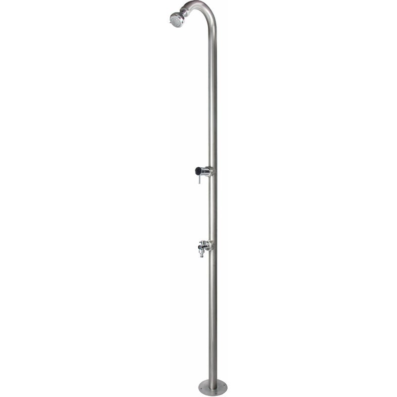 foto del prodotto doccia da giardino con miscelatore belfer 42d2 acciaio inox