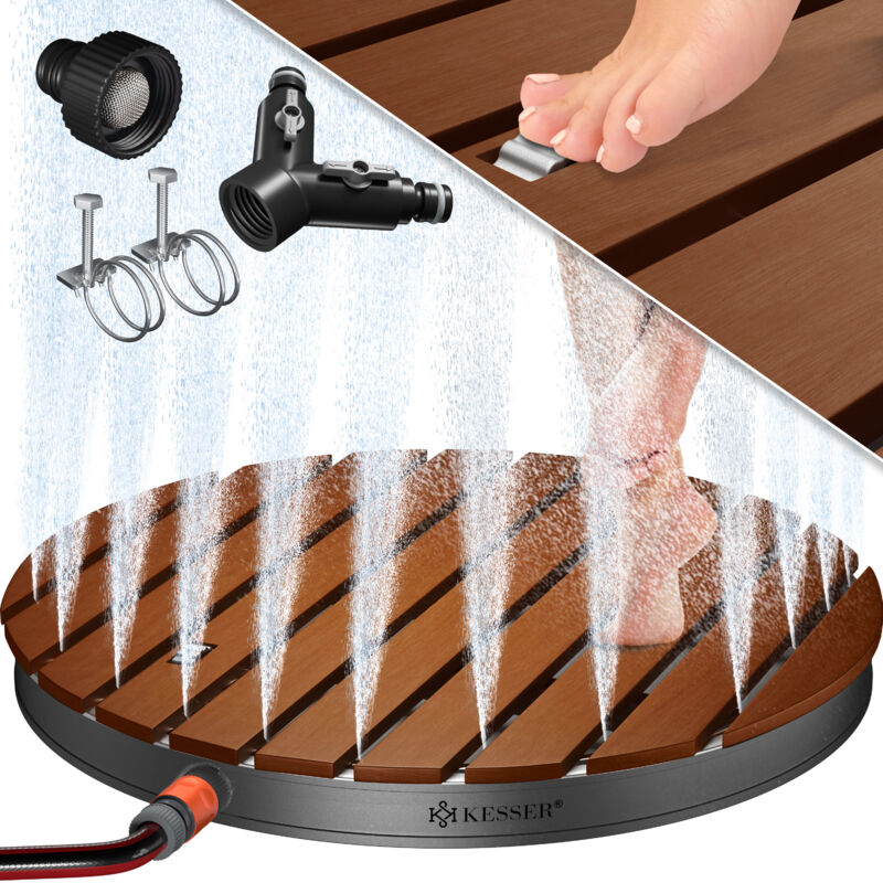foto del prodotto doccia da giardino doccia da terra doccia da esterno doccia per sauna doccia da campeggio 70x55 cm rettangolo fontana regolabile in altezza fino a 4
