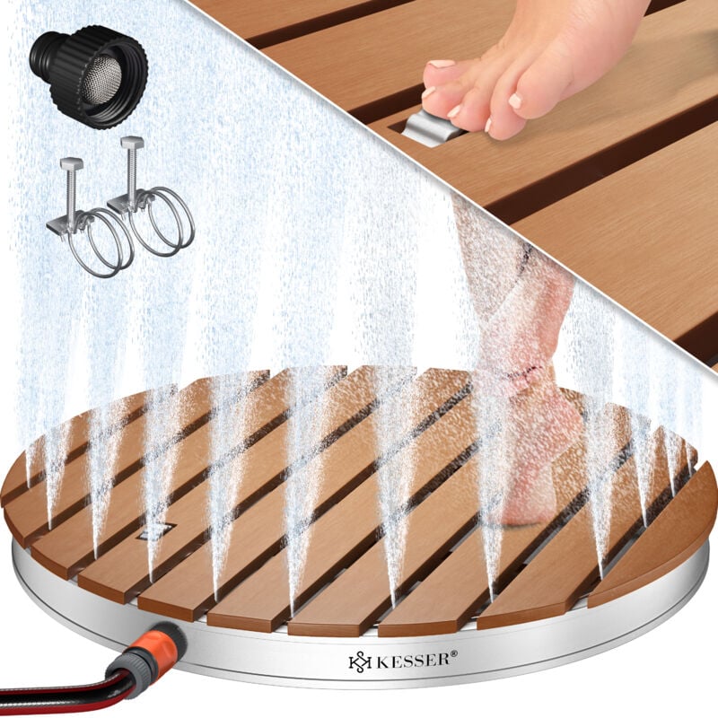 foto del prodotto doccia da giardino doccia da terra doccia da esterno doccia per sauna doccia da campeggio 70x55 cm rettangolo fontana regolabile in altezza fino a 4