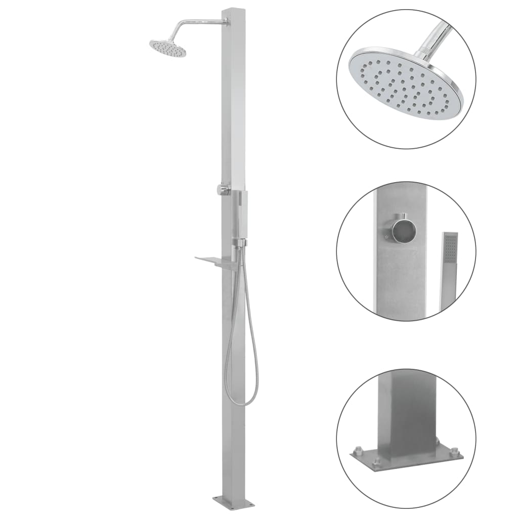 foto del prodotto doccia da giardino in acciaio inox lineare cod mxl 51117