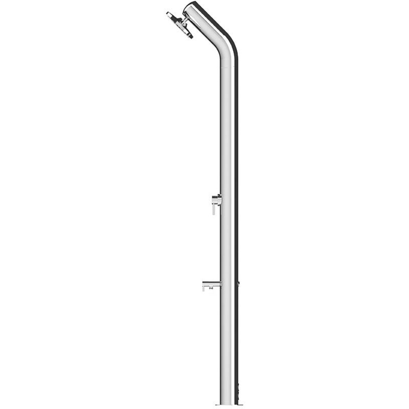 foto del prodotto doccia da giardino miscelatore e lavapiedi ati docce uni 1m inox anodizzato
