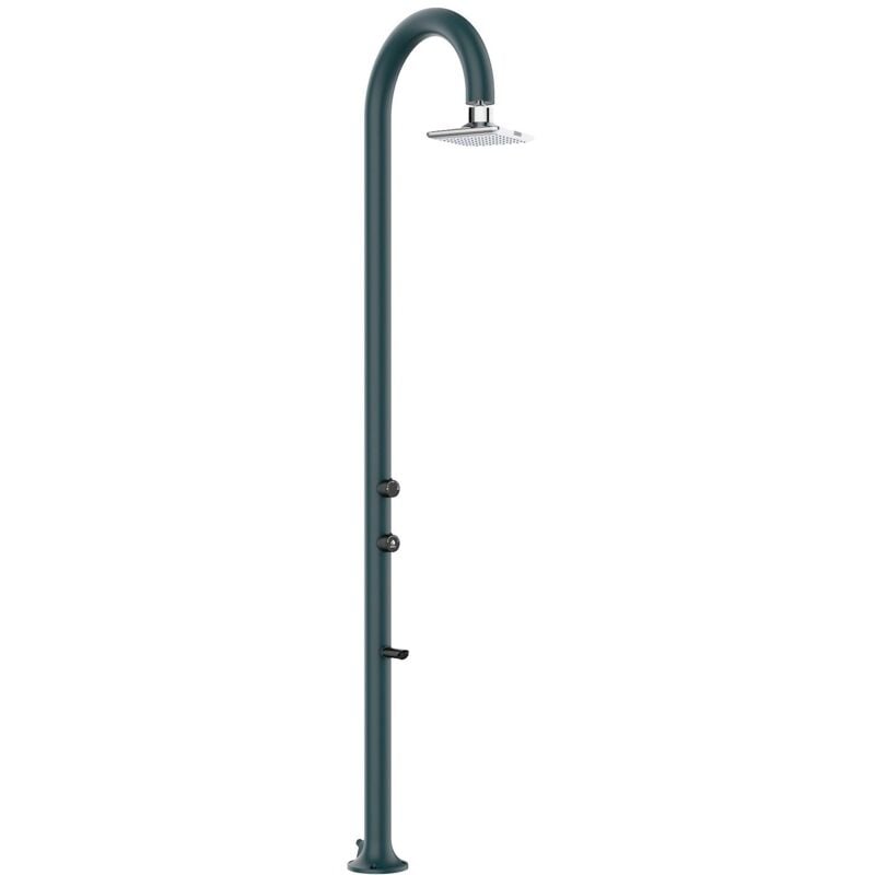 foto del prodotto doccia esterna led in alluminio grigia cm 233x17x17 sined luna alu grigia led