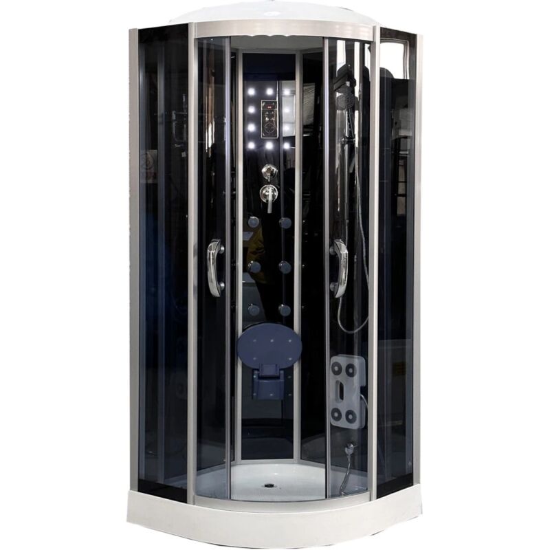 foto del prodotto doccia idromassaggio decor bagno vesta con sedile 90x90x215 cm