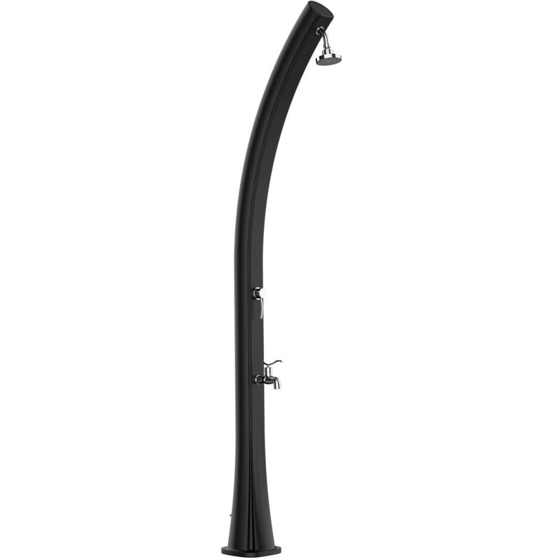 foto del prodotto doccia nera acqua calda dal sole cm 20x21x226 mpc docciasolare rio nero