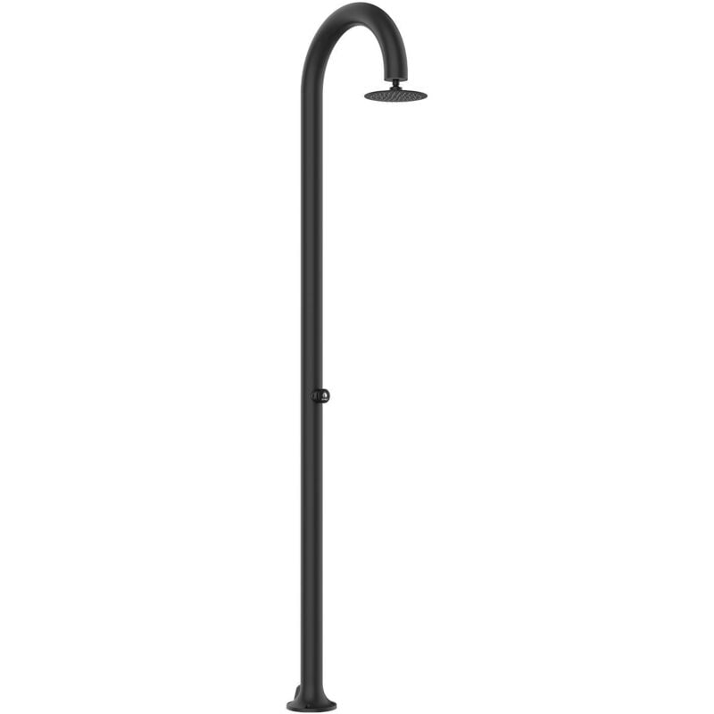 foto del prodotto doccia nera in alluminio temporizzata cm 233x17x17 sined luna timer nera