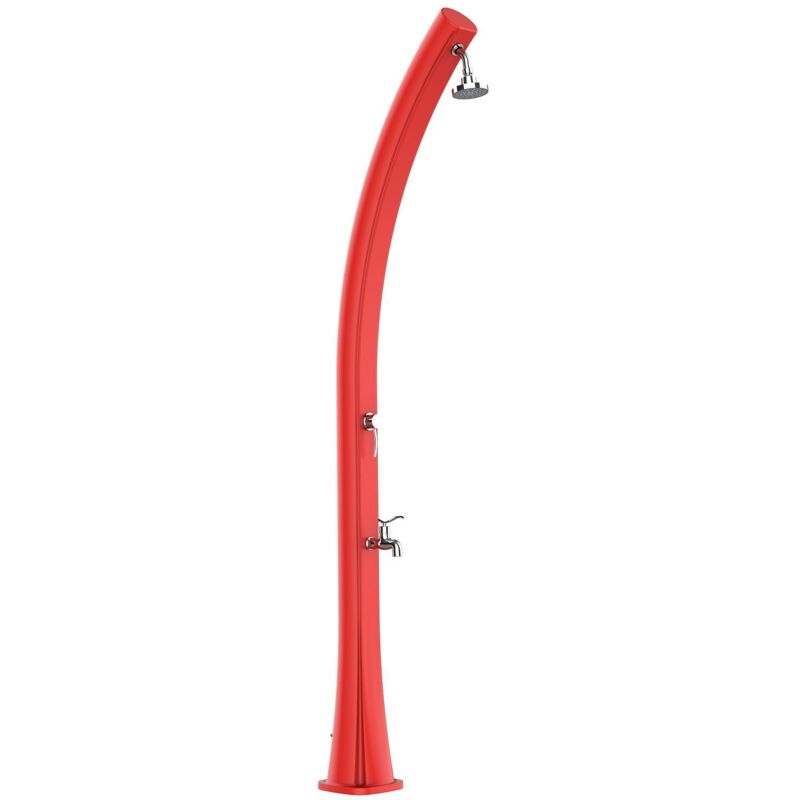 foto del prodotto doccia rossa acqua calda dal sole cm 20x21x226 mpc docciasolare rio rosso