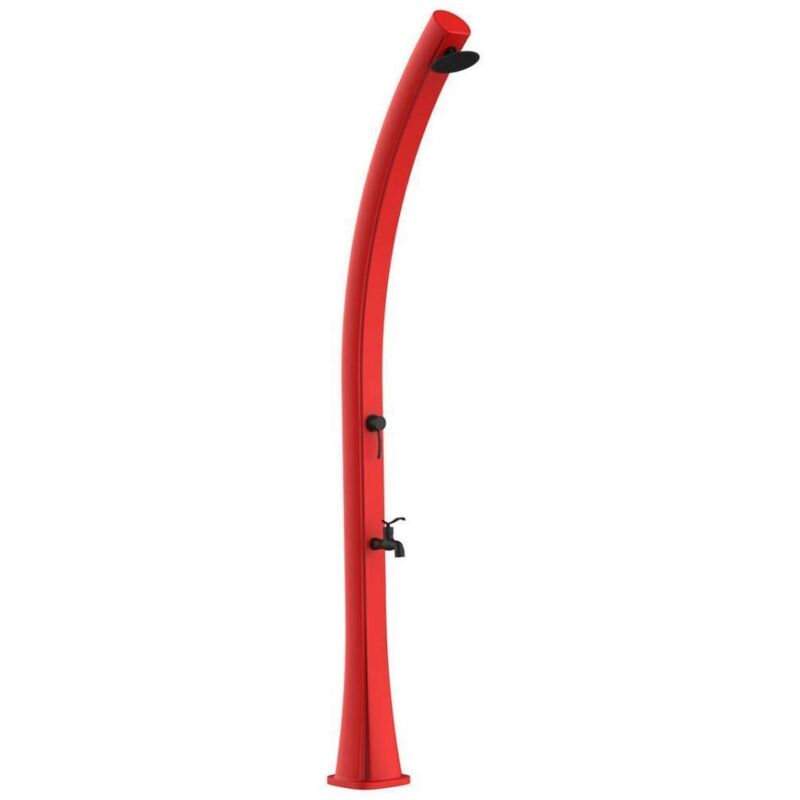 foto del prodotto doccia rossa acqua calda dal sole cm 20x21x226 mpc docciasolare rio rosso blackmatt