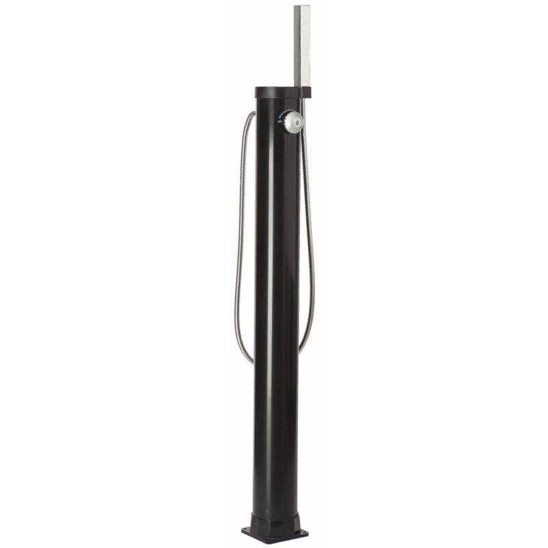 foto del prodotto doccia solare 9 lt con sifone flessibile colorazione nera per piscina e giardino