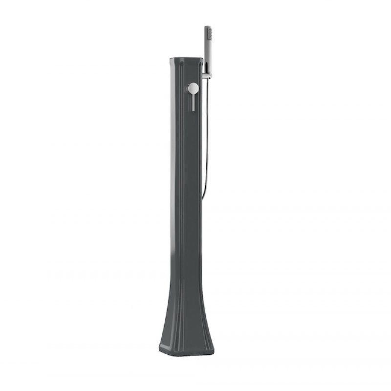 foto del prodotto doccia solare bassa happy go 23lt in polietilene con doccetta mobile colore antracite cv hg140 7016