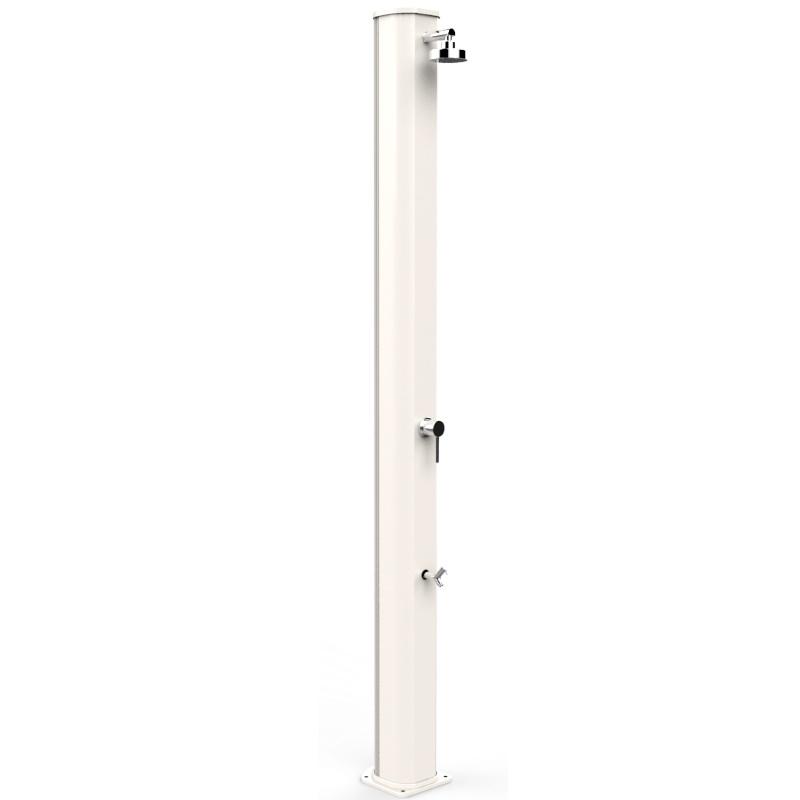foto del prodotto doccia solare big jolly 40 litri in alluminio con lavapiedi colore bianca cv a320 9001