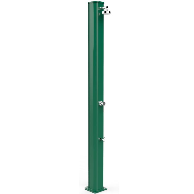 foto del prodotto doccia solare big jolly 40 litri in alluminio con lavapiedi colore verde scuro cv a320 6016