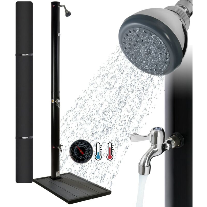 foto del prodotto doccia solare con piastra di base doccia della piscina doccia esterna 20l con copertina - arebos