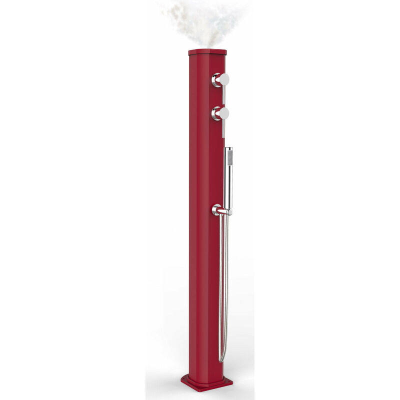 foto del prodotto doccia solare da esterno con nebulizzatore miscelatore e doccetta mobile arkema jolly go cherry