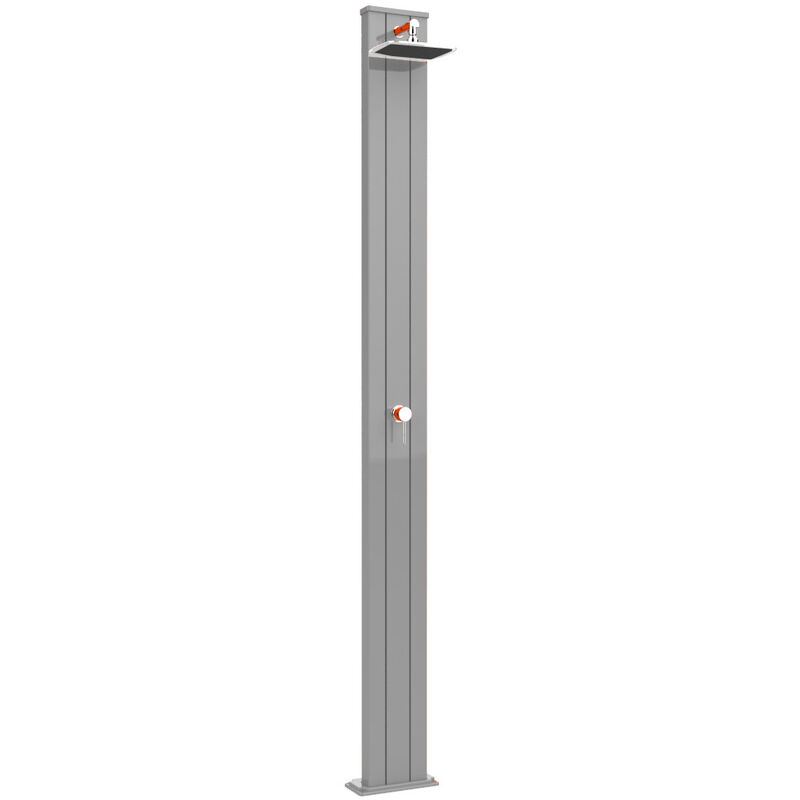 foto del prodotto doccia solare da esterno giardino 30l miscelatore arkema spring s bianco crema