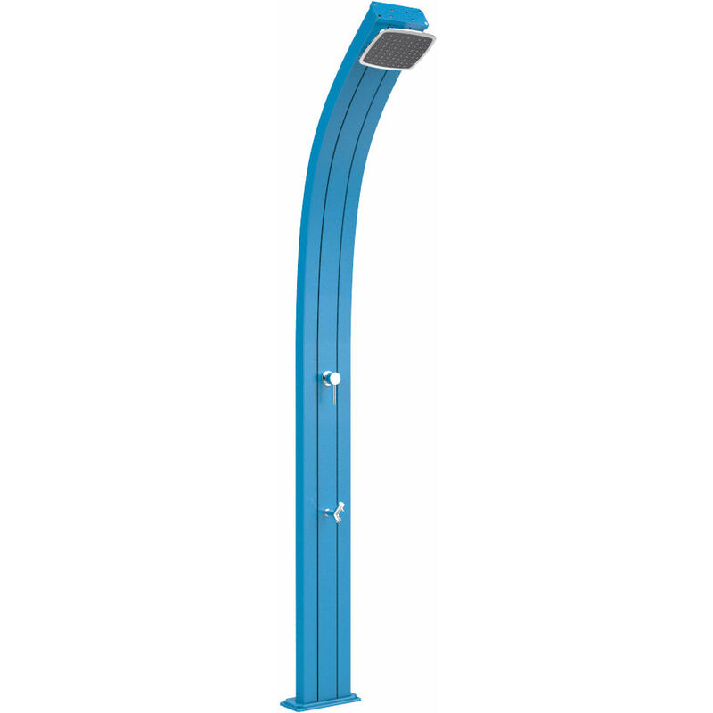 foto del prodotto doccia solare da esterno giardino 30l miscelatore e lavapiedi arkema spring blu
