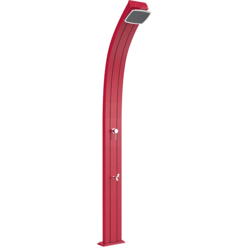foto del prodotto doccia solare da esterno giardino 30l miscelatore e lavapiedi arkema spring cherry