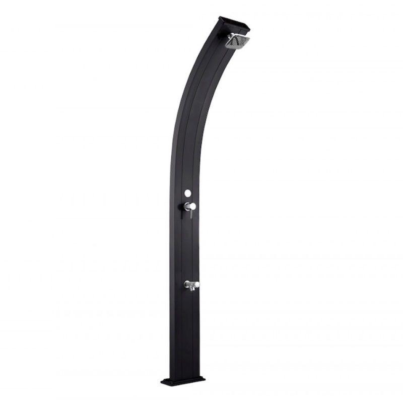 foto del prodotto doccia solare da esterno giardino 30l miscelatore e lavapiedi arkema spring grigio antracite