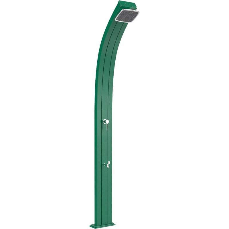 foto del prodotto doccia solare da esterno giardino 30l miscelatore e lavapiedi arkema spring verde
