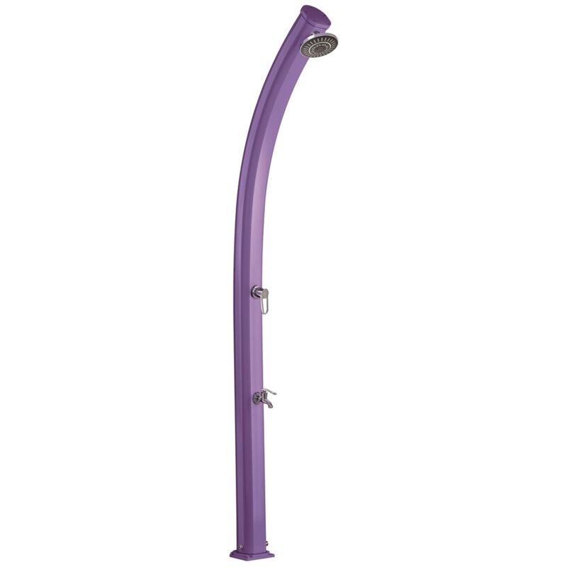 foto del prodotto doccia solare da esterno jolly 25l formidra 233x15x16,5 cm- alluminio - pediluvio, soffione e miscelatore - - viola