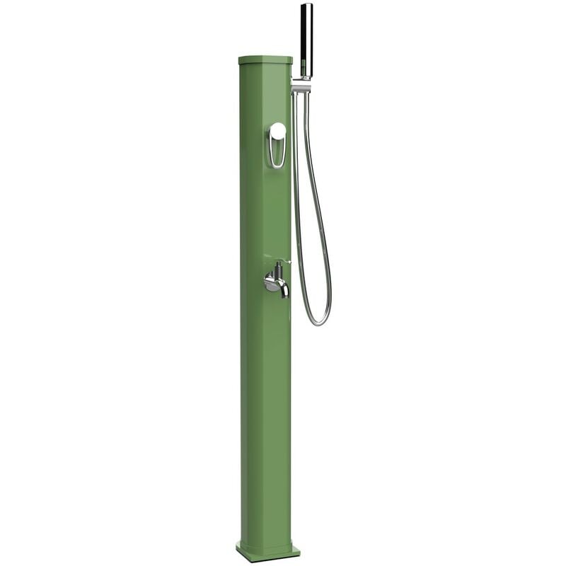 foto del prodotto doccia solare da esterno jolly go formidra 20l 24x26x120cm alluminio doccia a mano, miscelatore e risciacquo piedi rimovibili