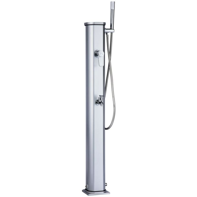 foto del prodotto doccia solare da esterno jolly go formidra 20l 24x26x120cm alluminio soffione estraibile, miscelatore e risciacquo a pedale 24x26x120cm