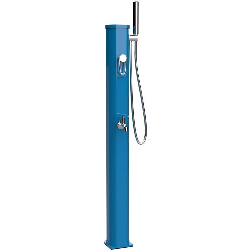 foto del prodotto doccia solare da esterno jolly go formidra 20l 24x26x120cm alluminio soffione estraibile, miscelatore e risciacquo a pedale 24x26x120cm