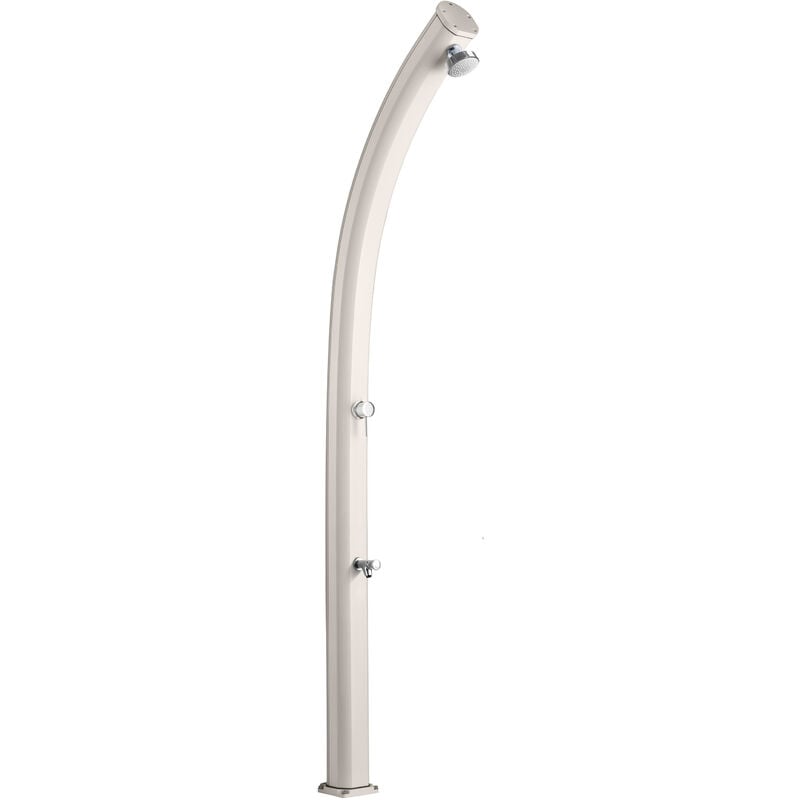 foto del prodotto doccia solare da giardino 25l miscelatore e lavapiedi arkema jolly bianco crema