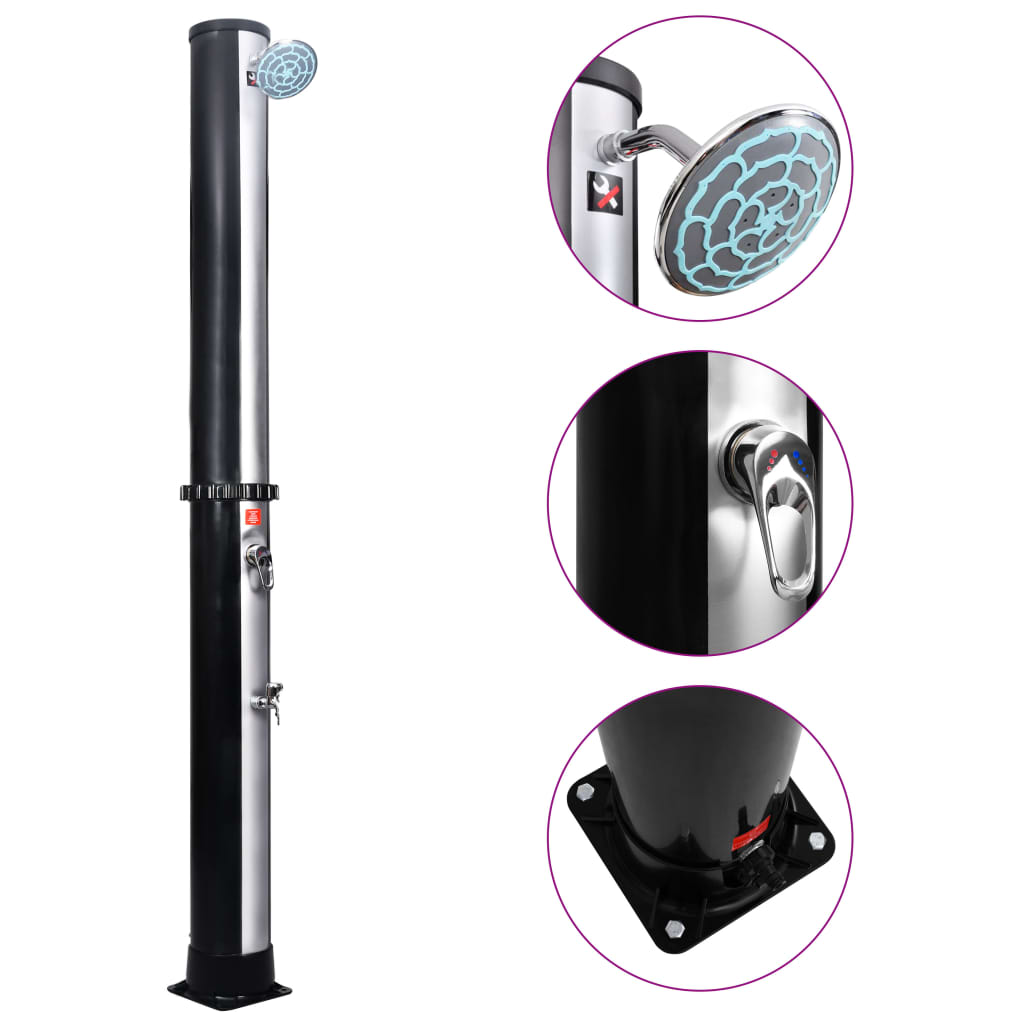 foto del prodotto doccia solare da giardino con soffione e rubinetto 40 l cod mxl 41233