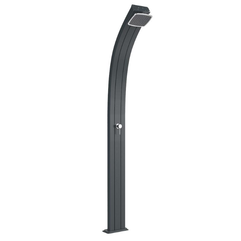 foto del prodotto doccia solare in alluminio spring 30 litri in allumino con miscelatore colore antracite cv-a100 7016
