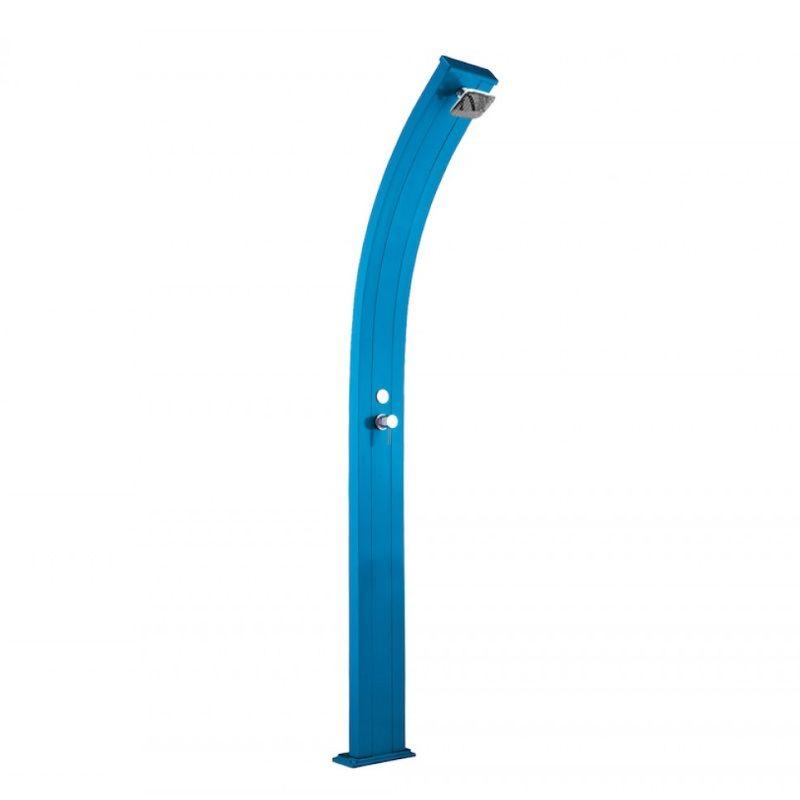 foto del prodotto doccia solare in alluminio spring 30 litri in allumino con miscelatore colore blu cv a100 5012